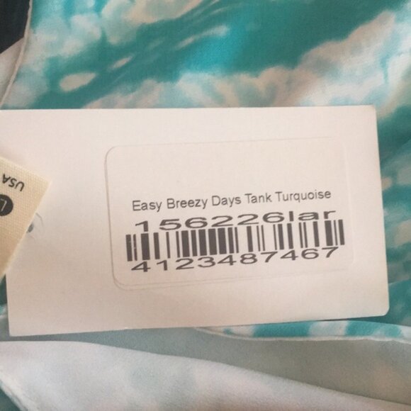 Turquoise Tie Dye Tank Top - Picture 5 of 5